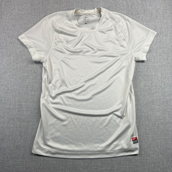 Nike Dri-FIT Team Training Shirt Youth Large White Performance Athletic Top - Picture 1 of 10